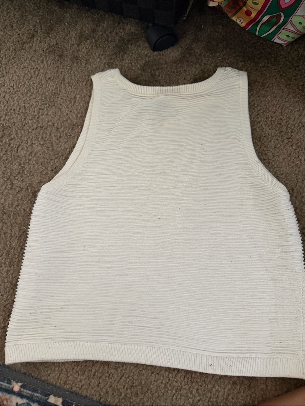 Babaton Cream Textured Ribbed Tank Top - Picture 3 of 3